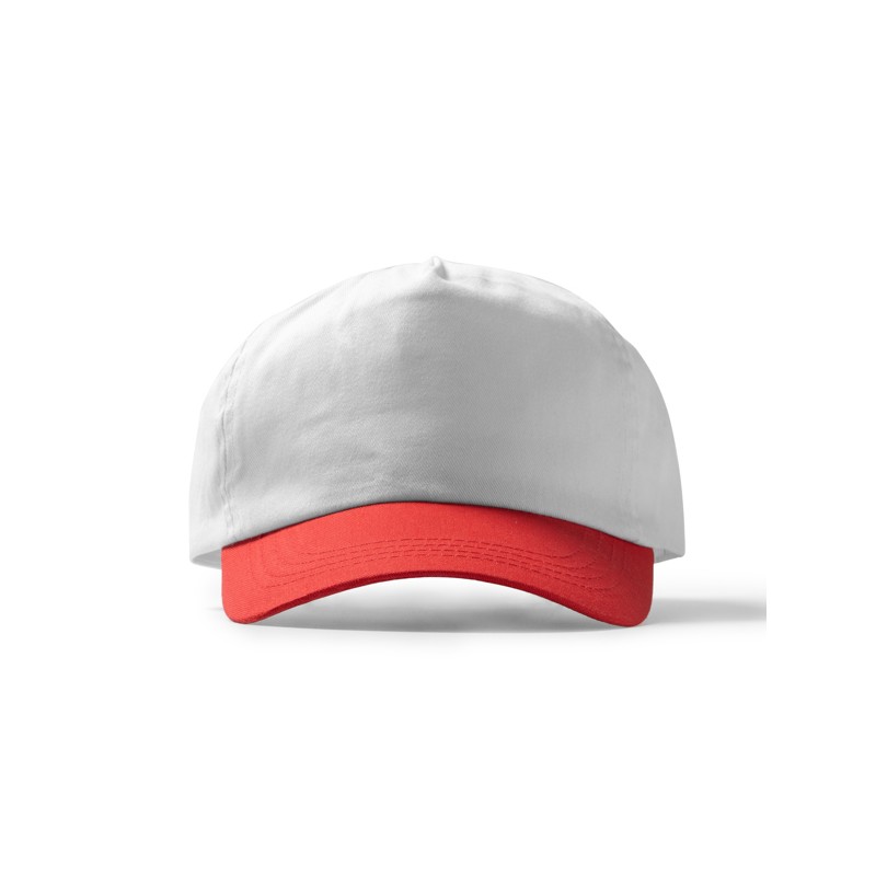 FREYA. Șapcă în 5 panouri din bumbac 100% - GO7030, WHITE/RED FREYA. Șapcă în 5 panouri din bumbac 100% - GO7030, WHITE/RED