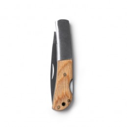 VIDUR. Briceag din oțel inoxidabil și mâner combinat din lemn natural - NA3989, BEIGE