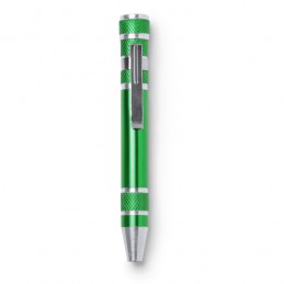 BRICO. Unelte multifuncționale din aluminiu în formă de stilou injector (pen) - TO3991, FERN GREEN