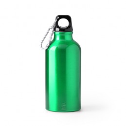 RENKO. Sticlă din aluminiu reciclat cu un singur perete și carabină asortată - BI4214, FERN GREEN