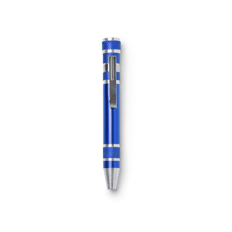 BRICO. Unelte multifuncționale din aluminiu în formă de stilou injector (pen) - TO3991, ROYAL BLUE
