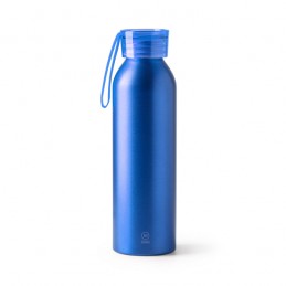 LEWIK. Sticlă din aluminiu reciclat cu capac și curea de transport asortate - BI4212, ROYAL BLUE