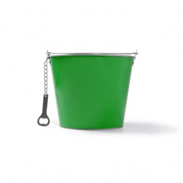 LAMBIC. Găleată de culoare metalică cu deschizător de sticle din aluminiu inclus - AB4208, FERN GREEN