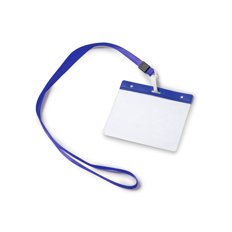 POMEL. Șnur cu carabină asortată și suport pentru simbol din PVC - LY7045, ROYAL BLUE