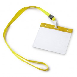 POMEL. Șnur cu carabină asortată și suport pentru simbol din PVC - LY7045, YELLOW