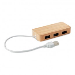 VINA - Hub USB în bambus              MO9738-40, Wood