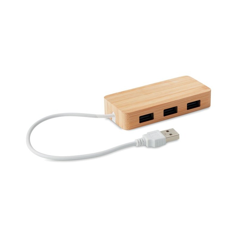 VINA - Hub USB în bambus              MO9738-40, Wood