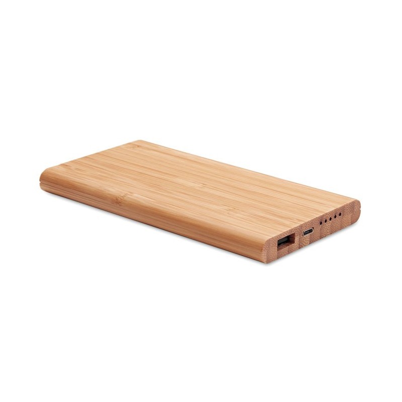 ARENA - Wireless powerbank în bambus   MO9662-40, Wood