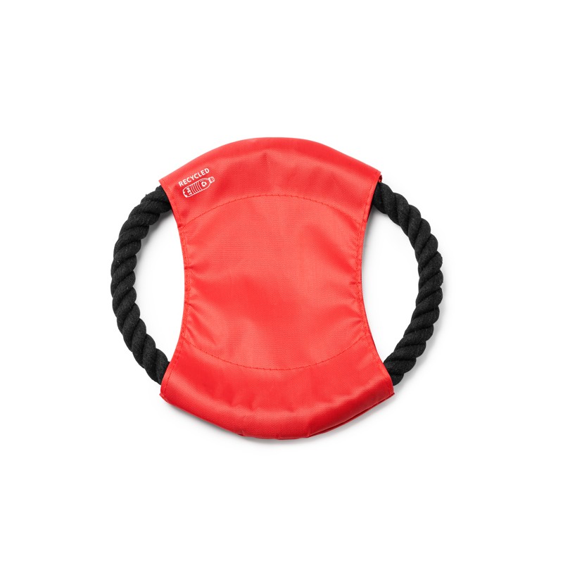DEMAK. Frisbee pentru animale de companie cu țesătură centrală din polietilen tereftalat și bandă din bumbac - AN1025, RED DEMAK. Frisbee pentru animale de companie cu țesătură centrală din polietilen tereftalat și bandă din bumbac - AN1025, RED