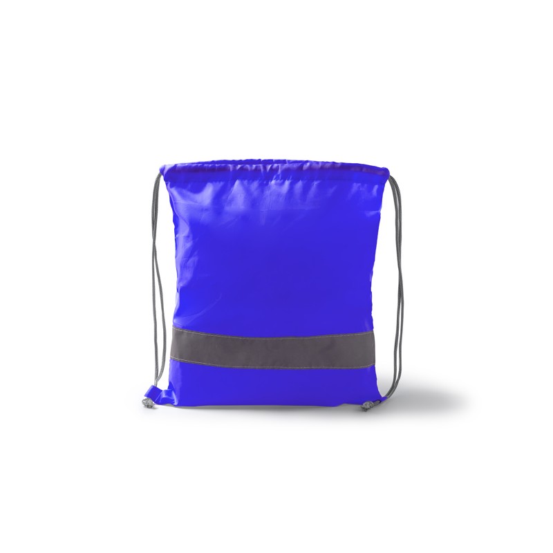 LABUR. Geantă cu șnur cu bandă de vizibilitate ridicată, din poliester 210D - MO7184, ROYAL BLUE