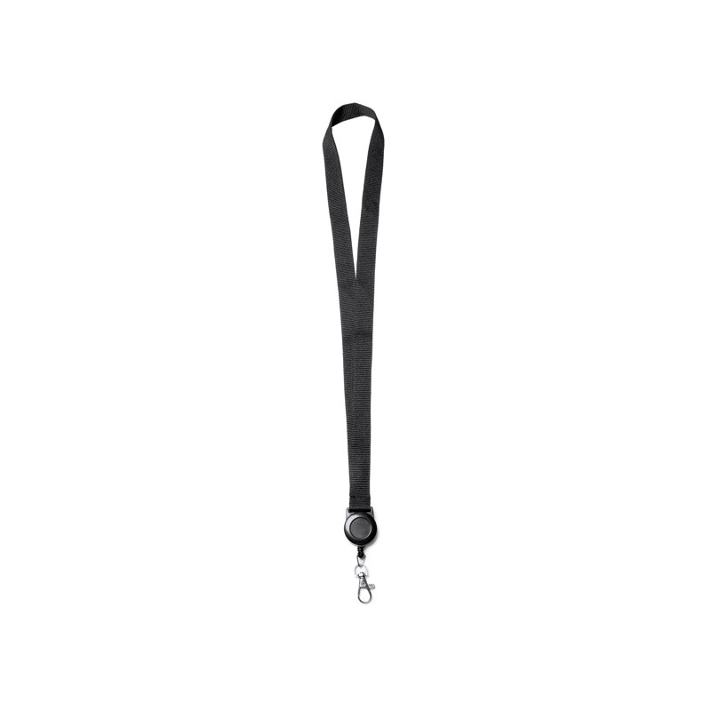 SUMBA. Lanyard with retractable accessory - LY7043, BLACK