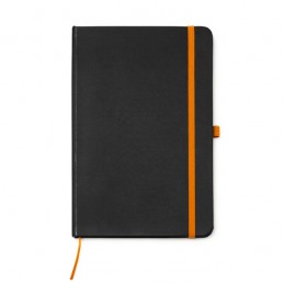 PIANA. Agendă format A5 cu coperți dure din PU negru - NB7987, ORANGE