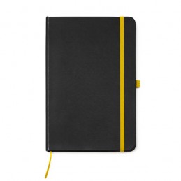 PIANA. Agendă format A5 cu coperți dure din PU negru - NB7987, YELLOW