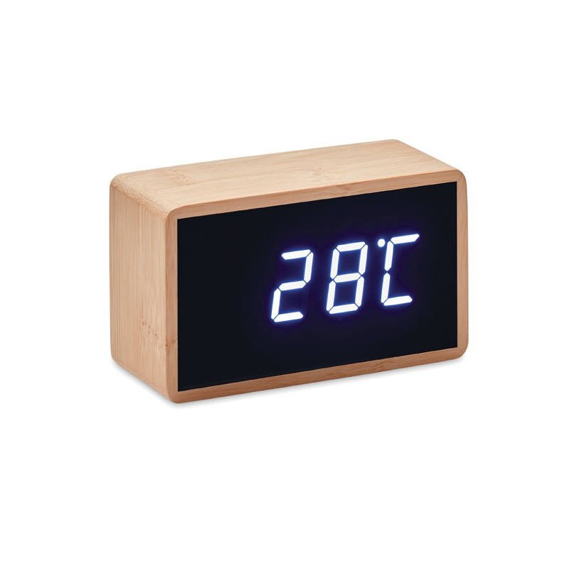 MIRI CLOCK - Ceas deșteptător LED în bambus MO9921-40, Wood