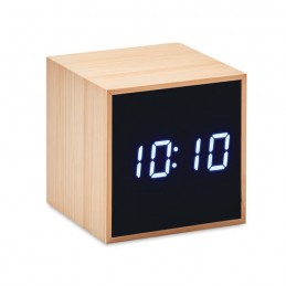 MARA CLOCK - Ceas deșteptător LED în bambus MO9922-40, Wood