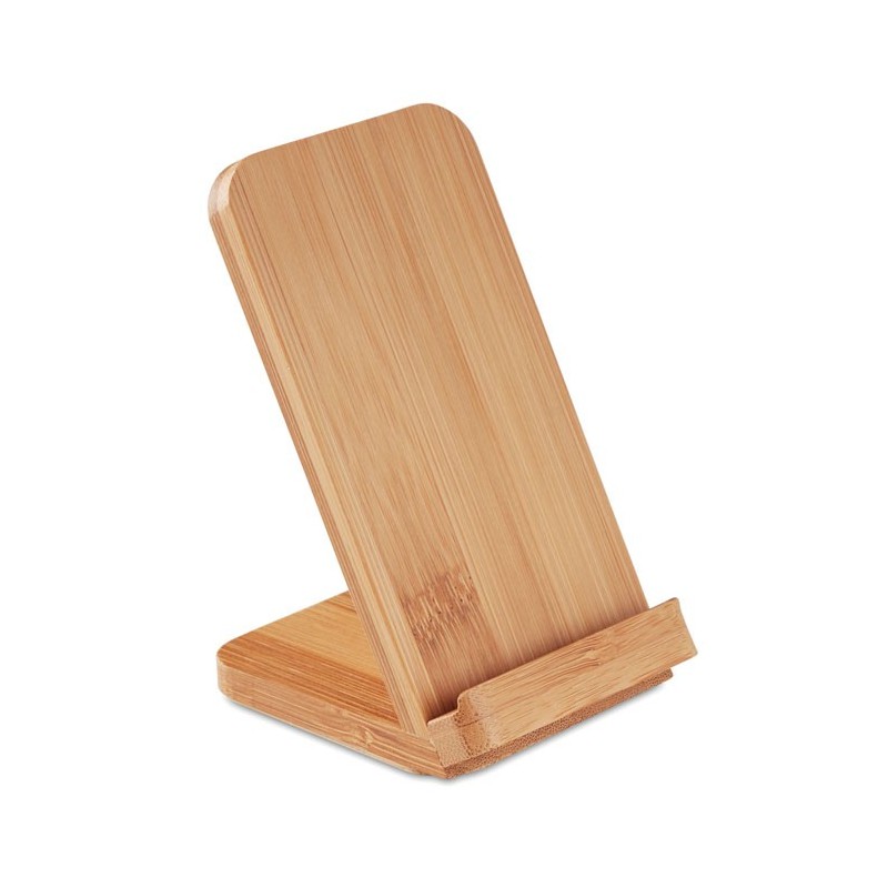 WIRE&STAND - Stand bambus încărcare wireles MO9692-40, Wood WIRE&STAND - Stand bambus încărcare wireles MO9692-40, Wood