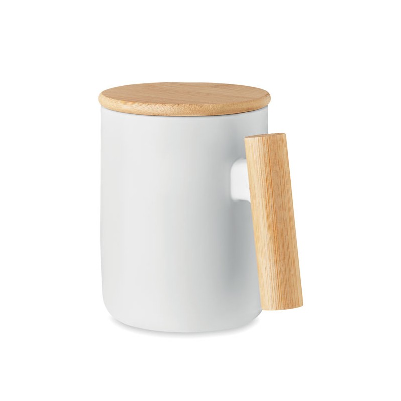 MAJEST - Cană porțelan + capac 380 ml   MO6781-06, White