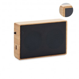 SOLAE - Boxă solară wireless, bambus   MO6838-40, Wood