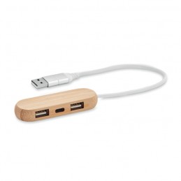 VINA C - Hub USB dual cu 3 porturi      MO6848-40, Wood