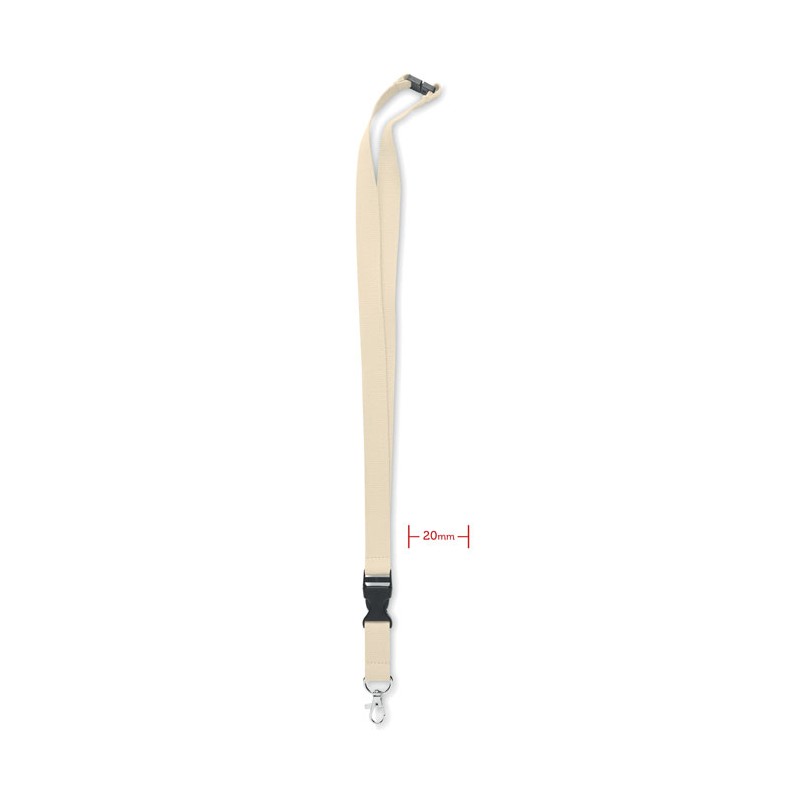 LANNYCOT - Lanyard cu carabină 20 mm      MO6708-13, Beige