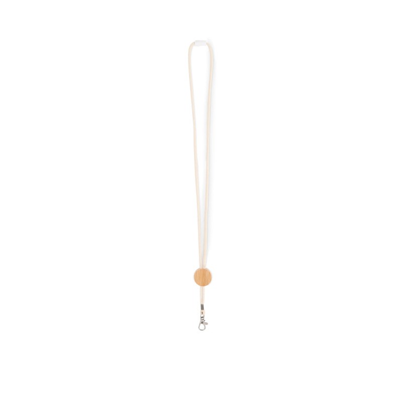 KARA - Lanyard din bumbac, carabina   MO6830-13, Beige