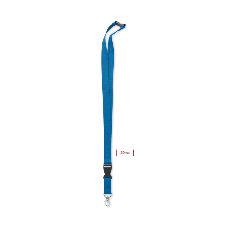 LANNYCOT - Lanyard cu carabină 20 mm      MO6708-37, Royal blue