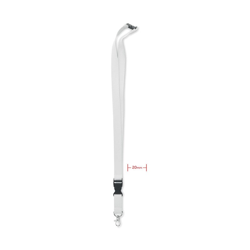 LANNYCOT - Lanyard cu carabină 20 mm      MO6708-06, White