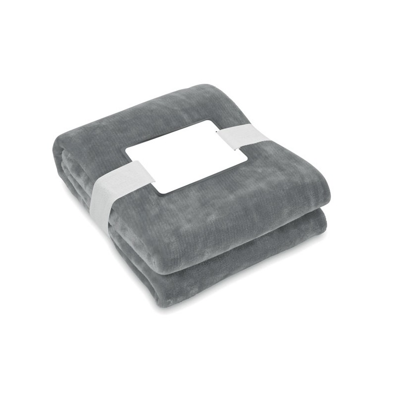 LOGAN - Pătură fleece RPET 280 gr/m²   MO6804-15, Dark grey