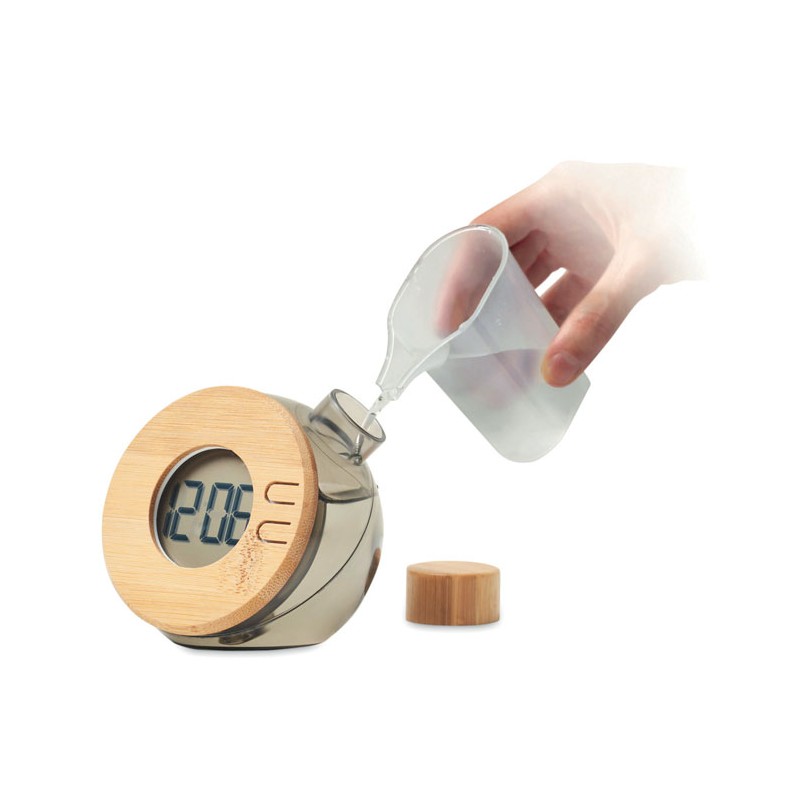 DROPPY LUX - Ceas alimentat cu apă, bambus MO6865-27, Transparent grey DROPPY LUX - Ceas alimentat cu apă, bambus MO6865-27, Transparent grey