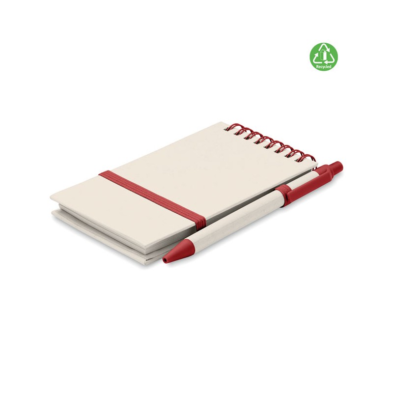 MITO SET - Notes A6 din carton reciclat   MO6837-05, Red