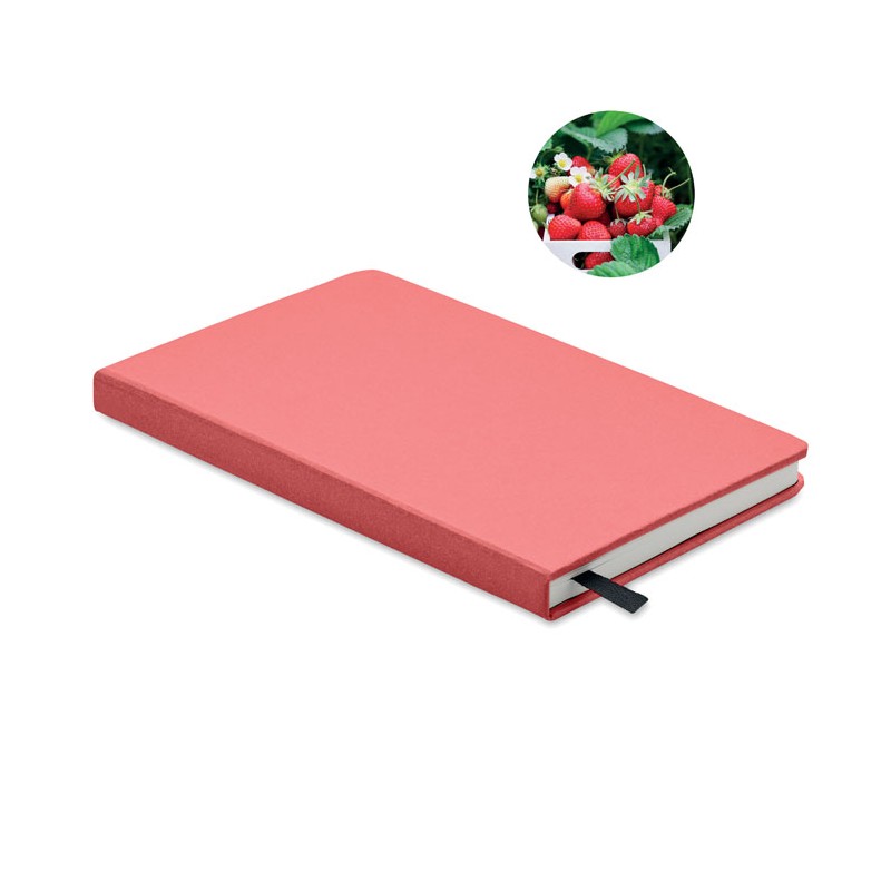 GROW - Agendă A5 pagini reciclate     MO6689-05, Red