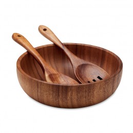 RUCCO - Bol de salată cu ustensile     MO6748-40, Wood