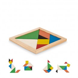 TANGRAM - Puzzle Tangram în lemn         MO6693-40, Wood