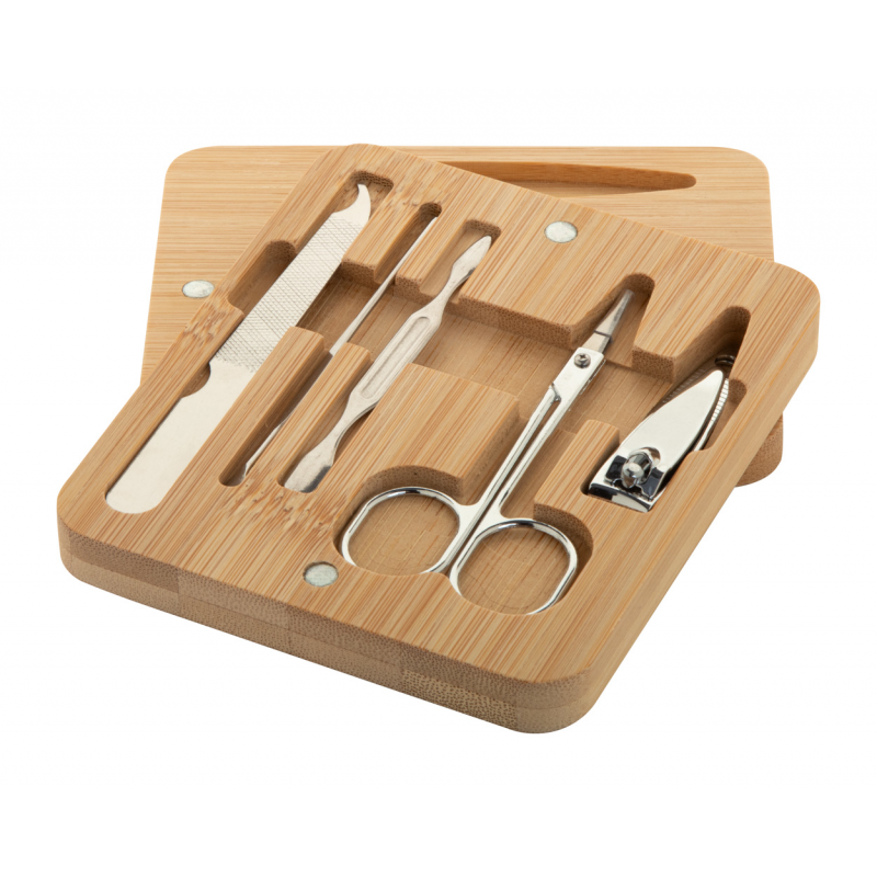 Manoky. Set de manichiură, din bambus, AP808069 - natural Manoky. Set de manichiură, din bambus, AP808069 - natural