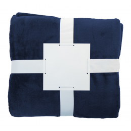 Vantaa. Pătură de flanel, RPET, AP861010-06A - albastru închis
