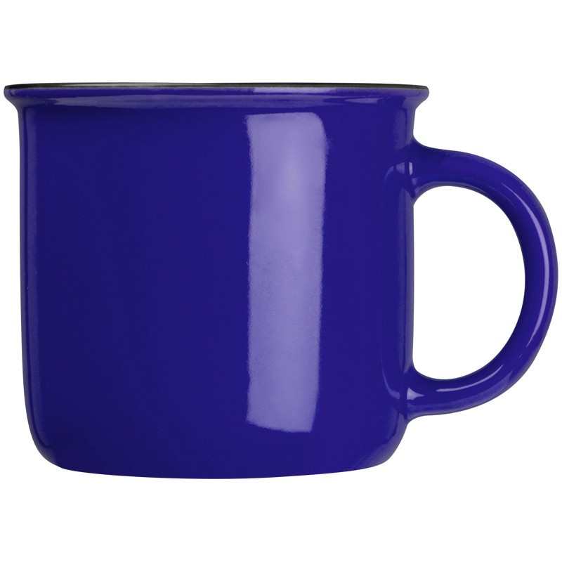 Cană ceramică RETRO, 350ml - 8084304, Blue