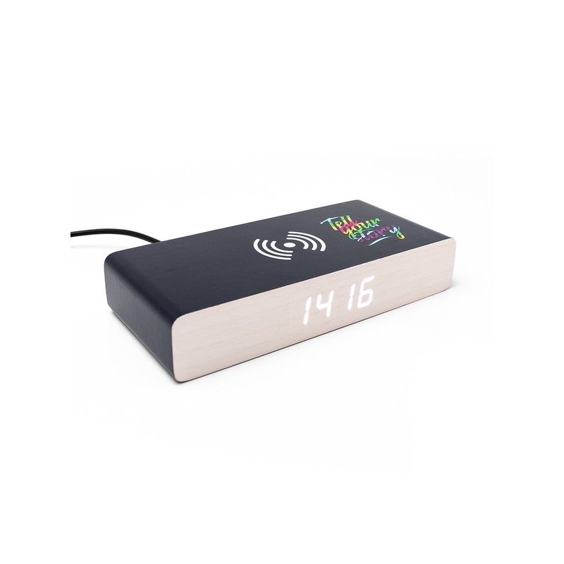 NESNA wireless charger with clock, dark blue - R22118.42 NESNA wireless charger with clock, dark blue - R22118.42