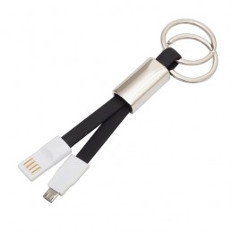 D TRANSFER key ring with USB,  black - R50190.02