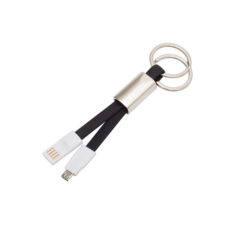 D TRANSFER key ring with USB,  black - R50190.02