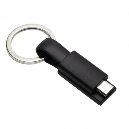 HOOK UP key ring with USB,  black - R50176.02