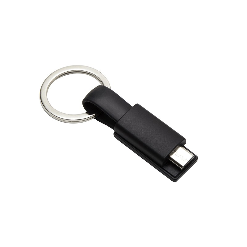 HOOK UP key ring with USB,  black - R50176.02