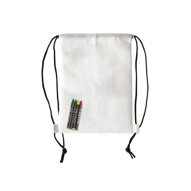 CRAYONME backpack with wax crayons,  white - R08629.06