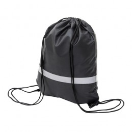 PROMO REFLECT retractable backpack with reflective strap, black - R08696.02