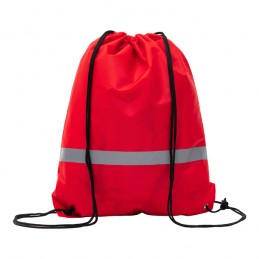 PROMO REFLECT retractable backpack with reflective strap, red - R08696.08