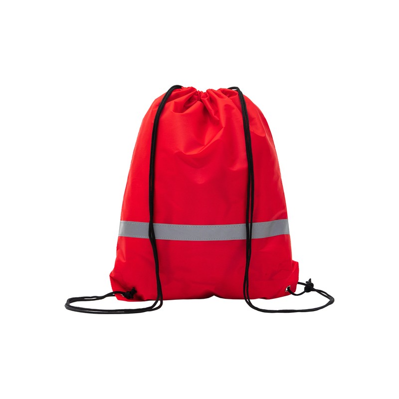 PROMO REFLECT retractable backpack with reflective strap, red - R08696.08