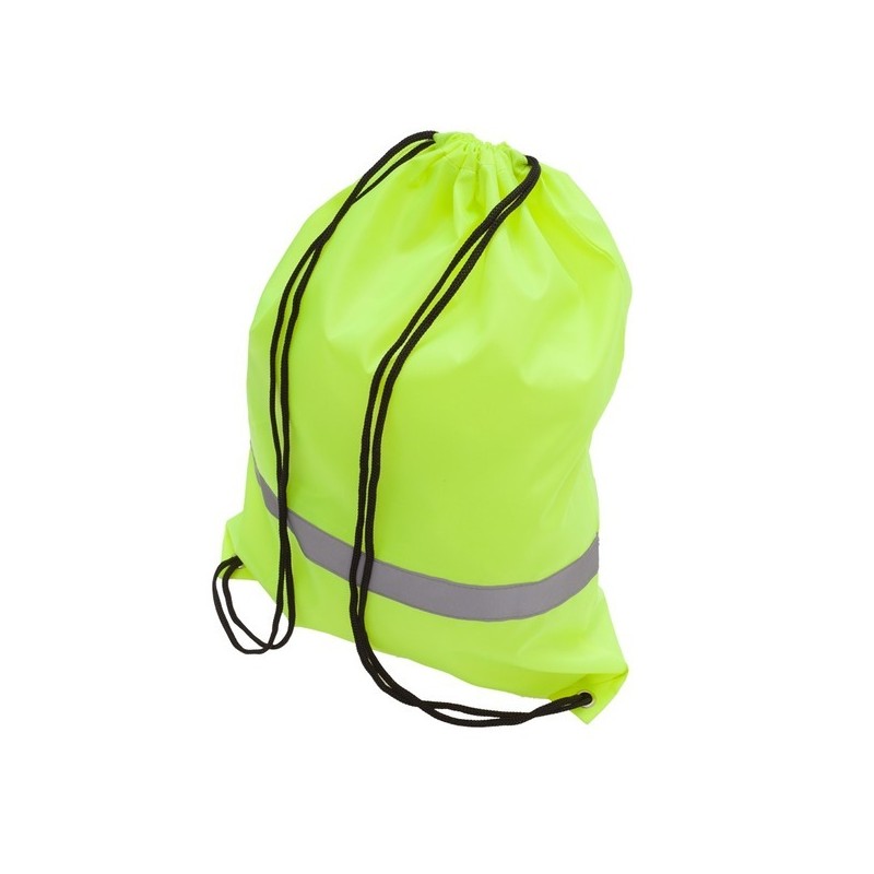 PROMO REFLECT retractable backpack with reflective strap,  yellow - R08696.03