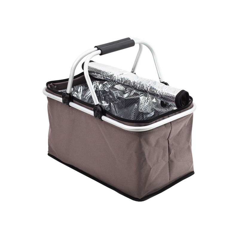 HURON insulated picnic basket, grey - R08160.21