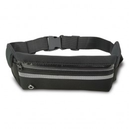 ALLGET water resistant sport waist bag with bottle holder, black - R73629.02