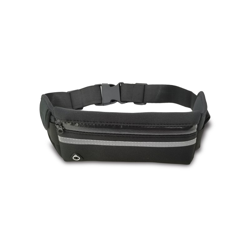 ALLGET water resistant sport waist bag with bottle holder, black - R73629.02
