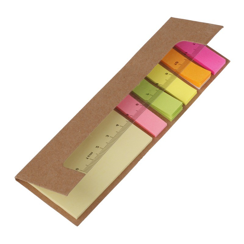 MEMO RULER set of sticky notes,  brown - R73827